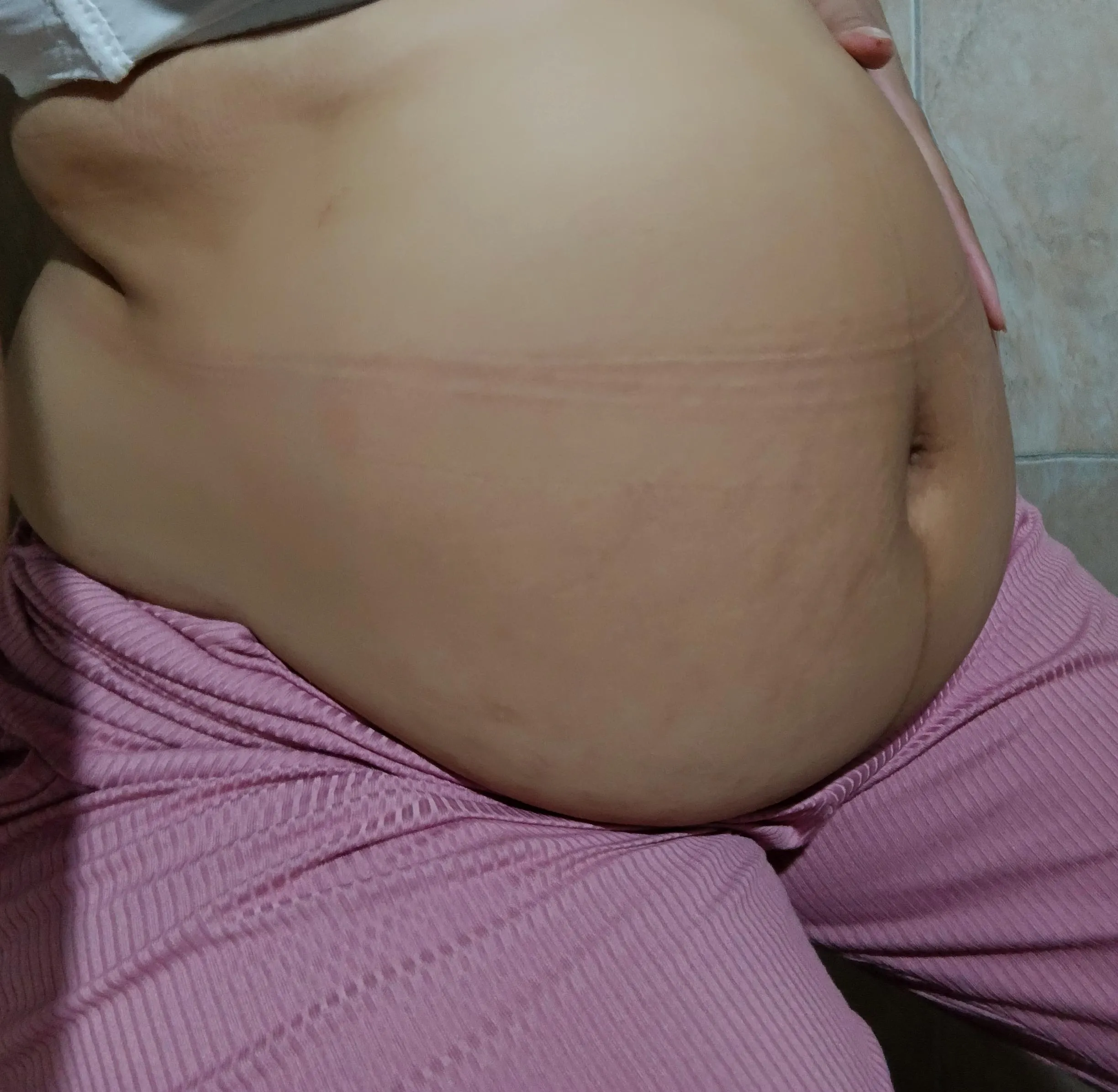 Beautiful and sexy pregnant belly