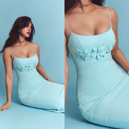 Disha Patani slaying in blue