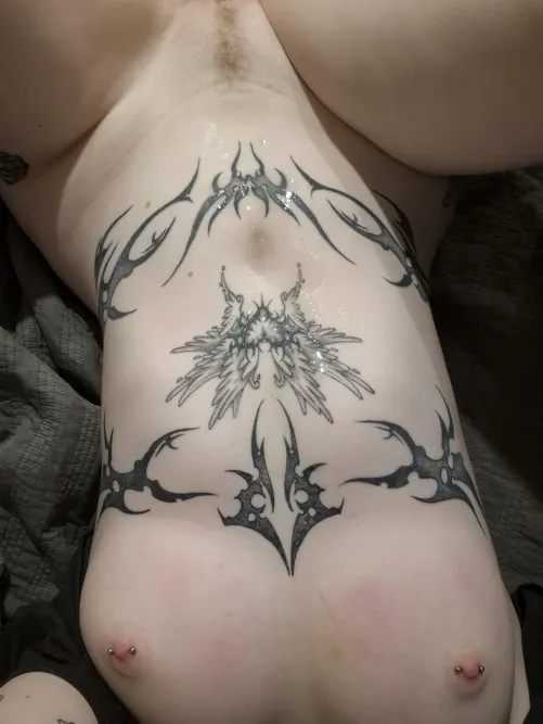 let him fill my belly button with cum, call that a kiddy pool