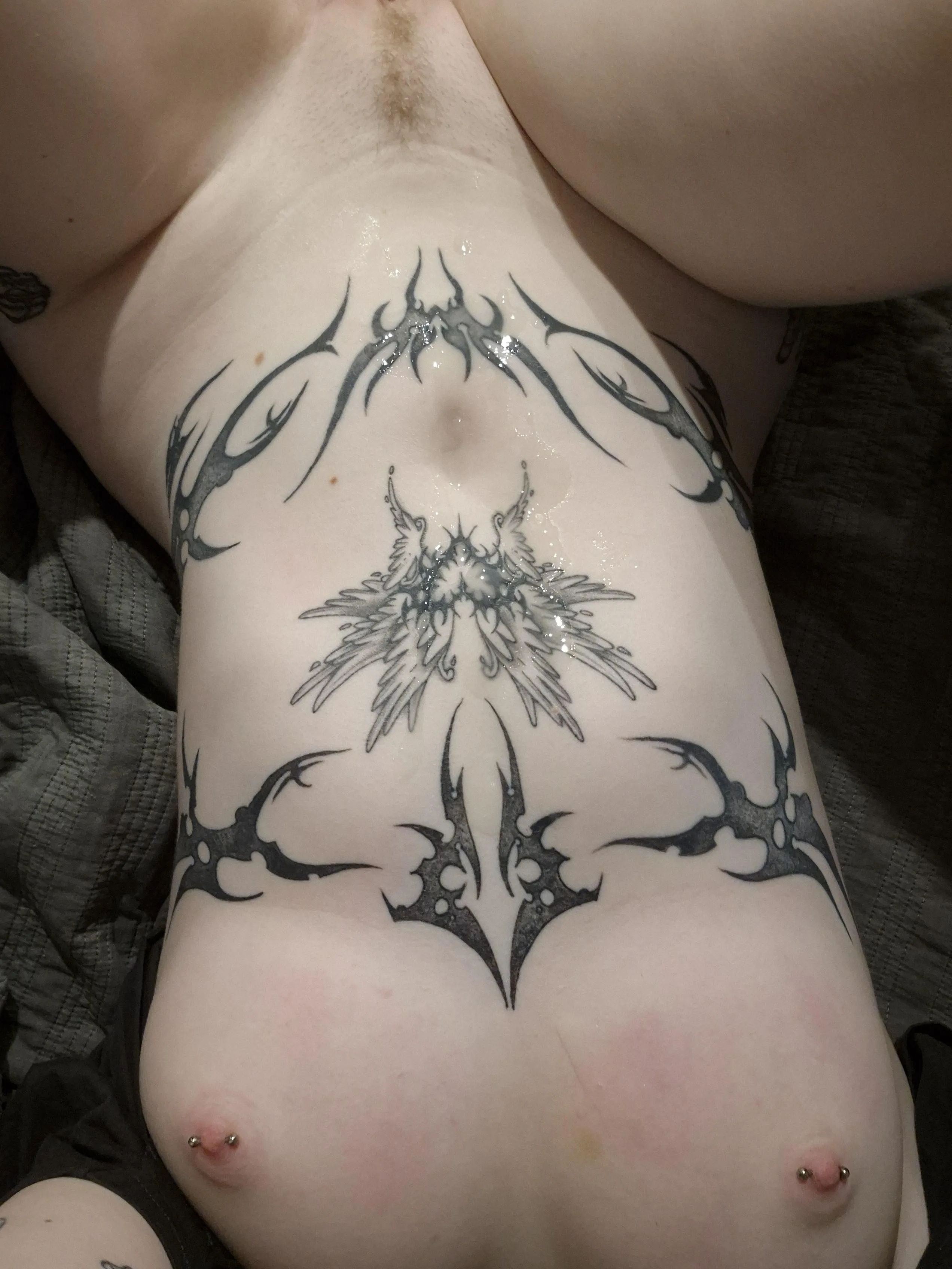 let him fill my belly button with cum, call that a kiddy pool