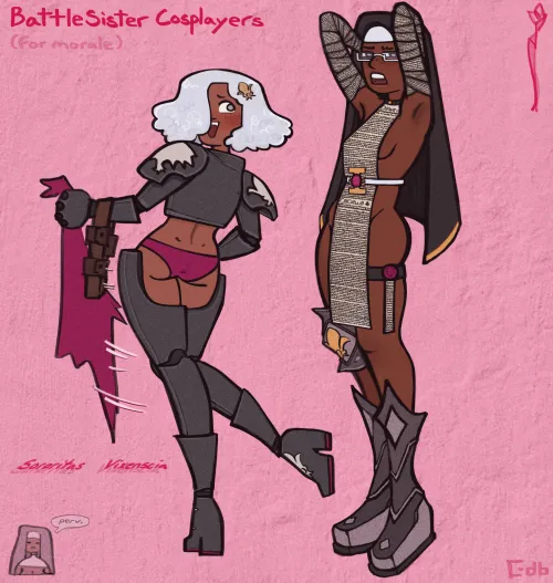 sororitas cosplayers (for morale) T.wayW.front