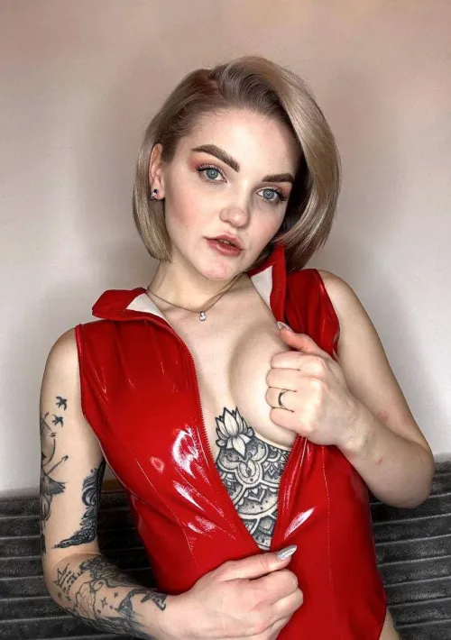 Wrapped in red latex, I'll make you beg for more