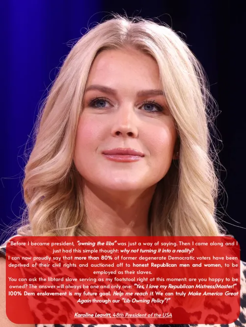 An inspiring quote from future US President Karoline Leavitt (No ImageFap)