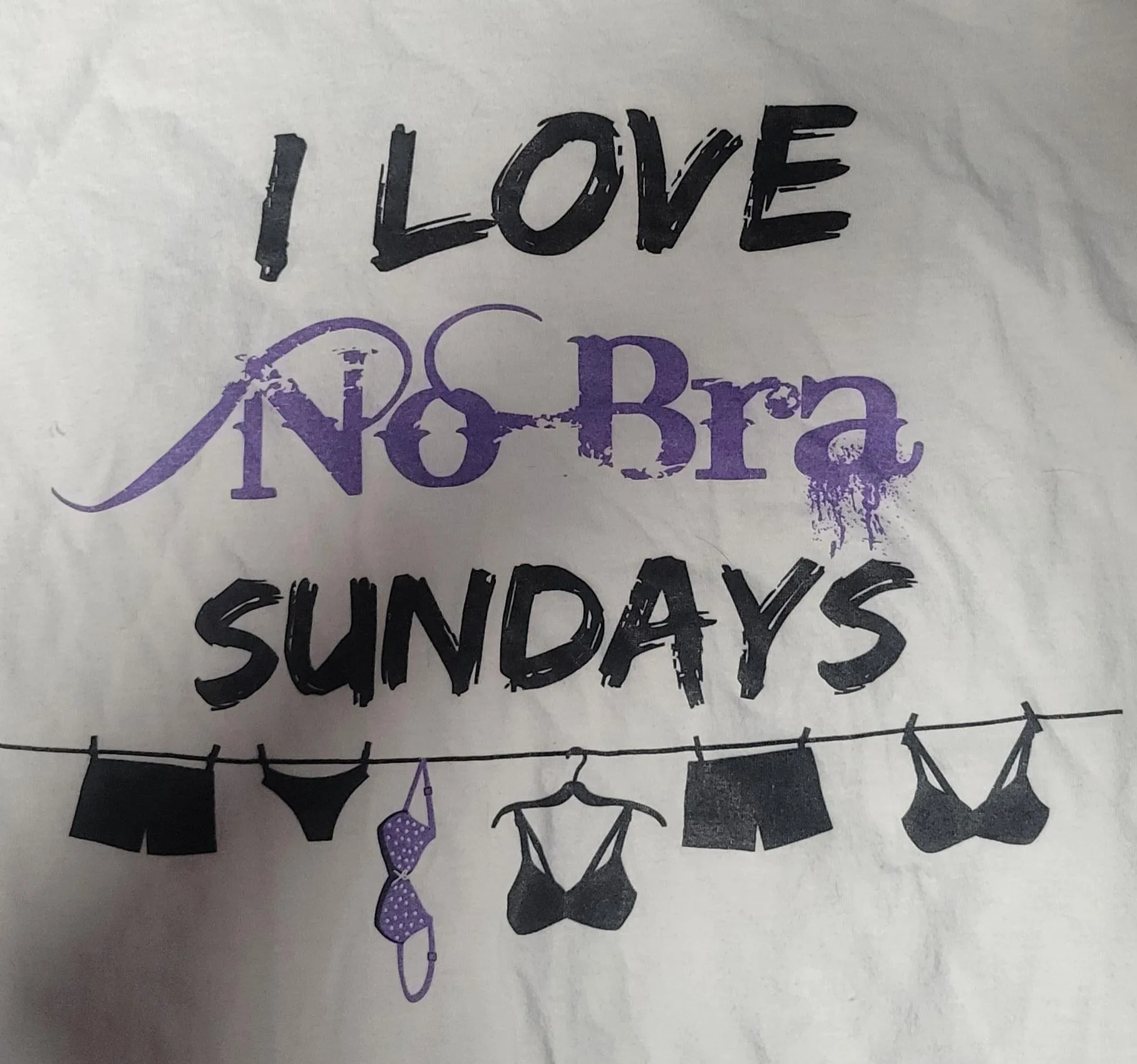 Free Official No Bra Sunday T shirts available