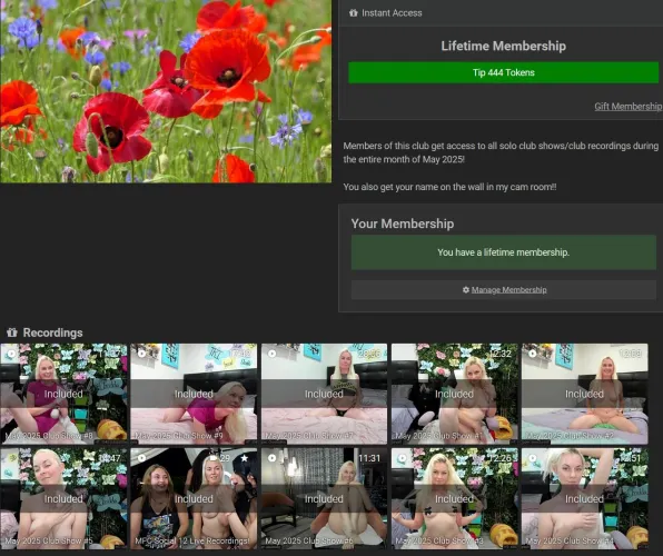 Last day to get into the May Flowers Club and get all these Club shows and any today