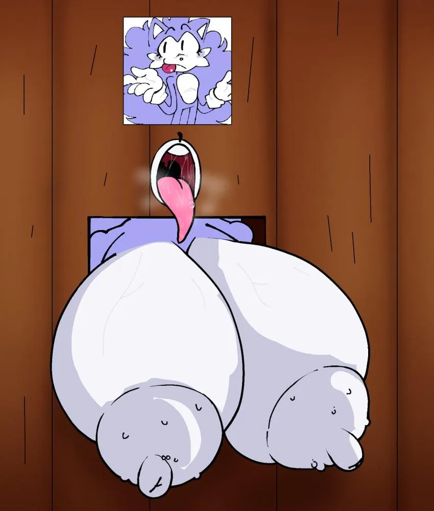 Poor hedgehog trapped in a Glory hole~ she's so me~~ [F] (thepinkthing)