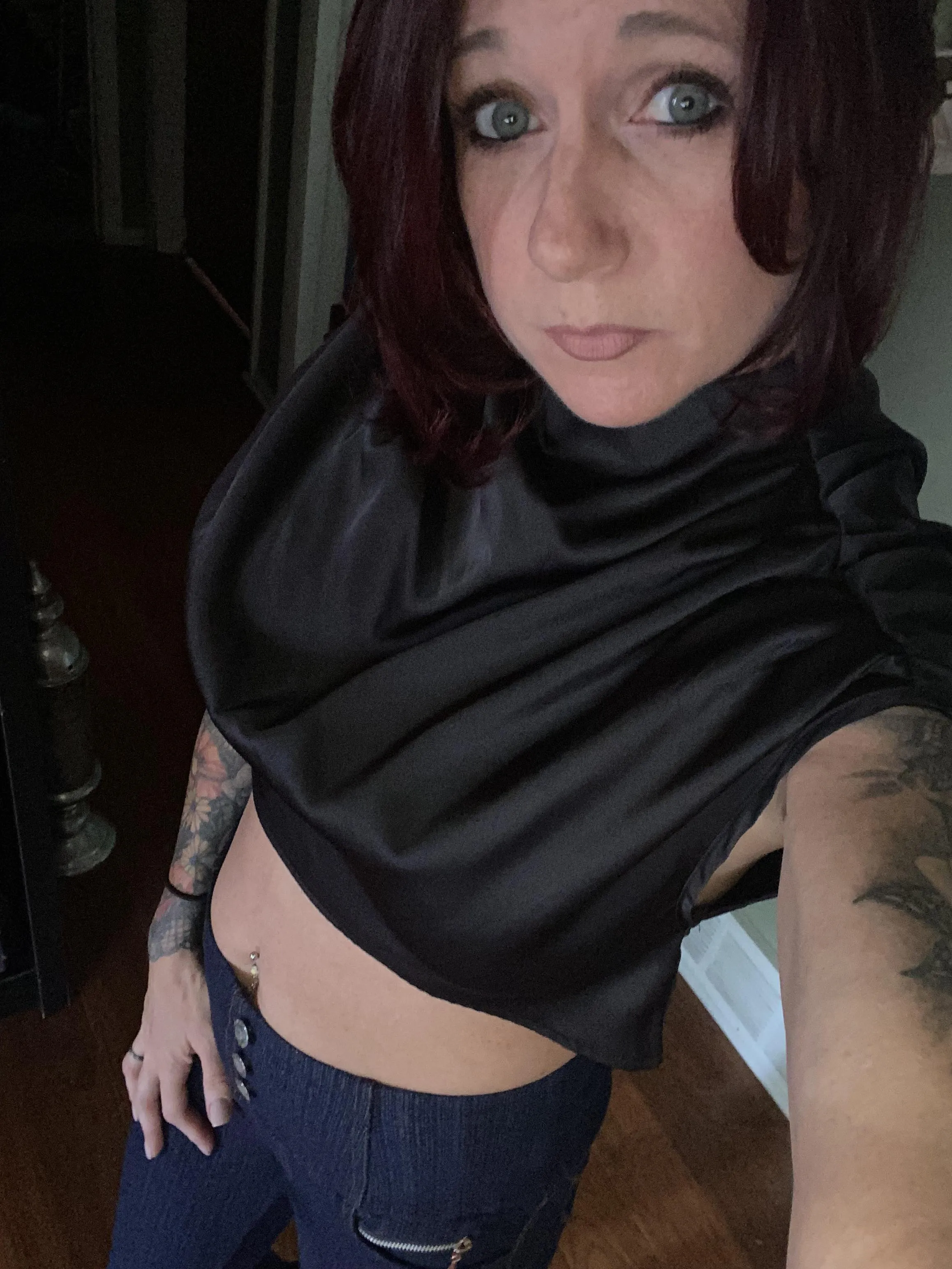 This top feels so good on my naked tits