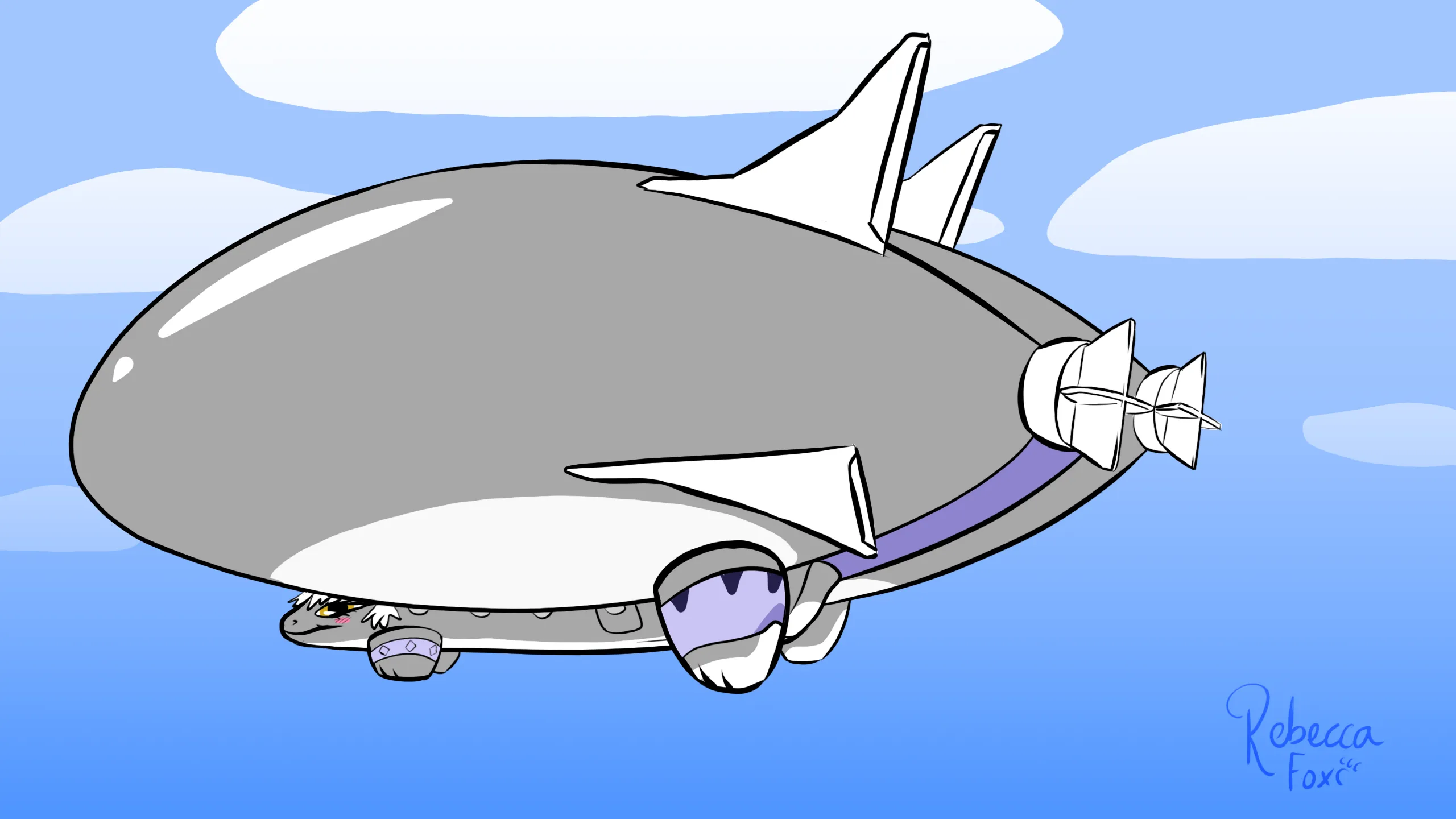 [F] Simp Lord as a big bootie blimp (YCH commission)