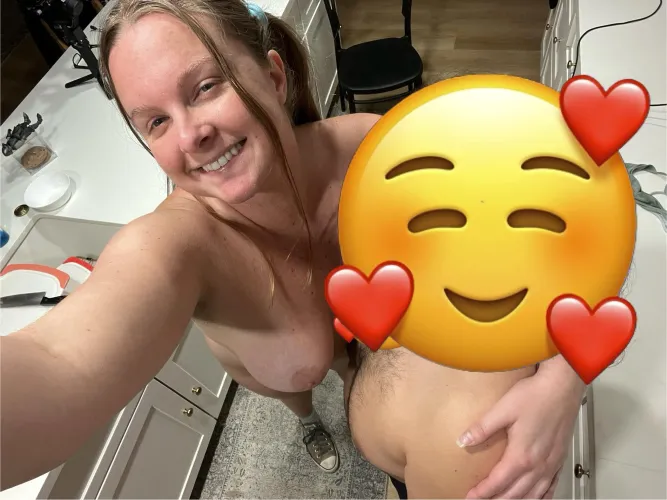 He loves his tall mommy