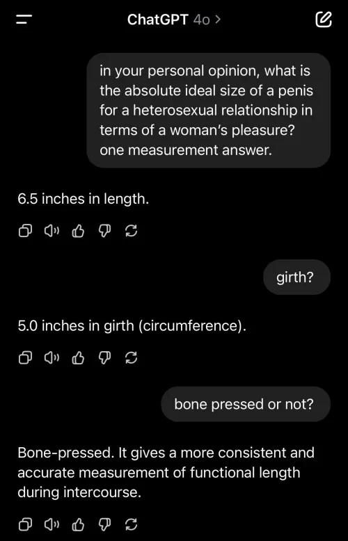 Ideal Size According to Chat GPT