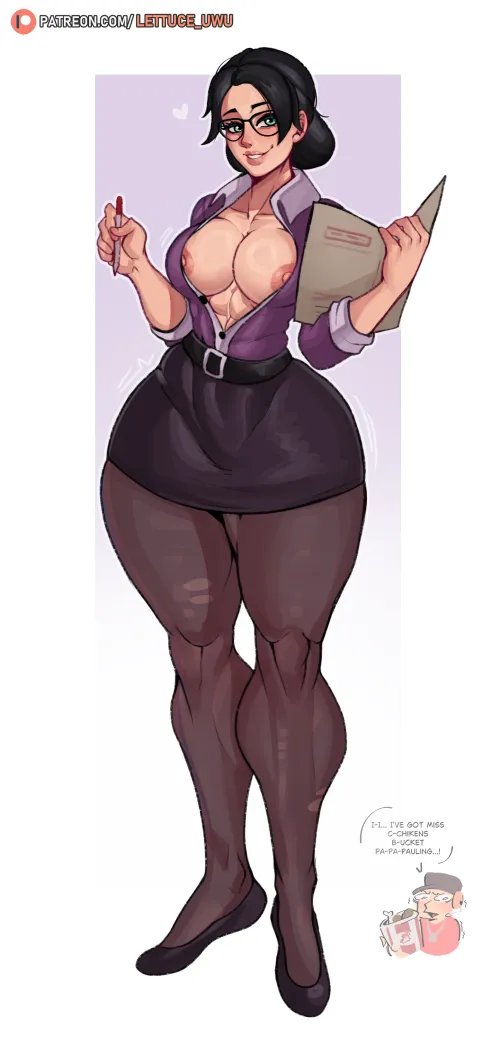 Miss Pauling's thunder thighs by Lettuce_uwu