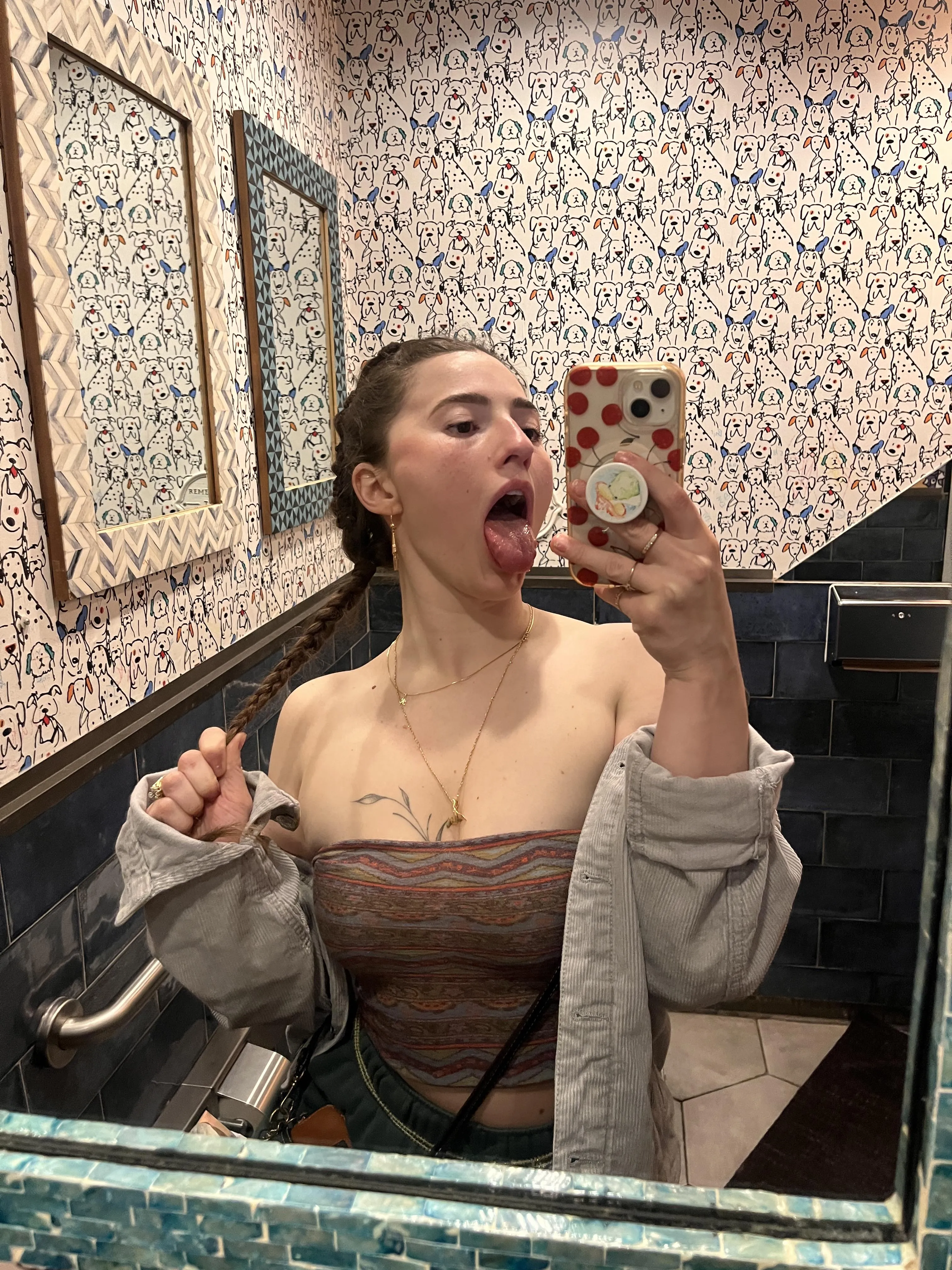Pull my braid and my tongue pops out