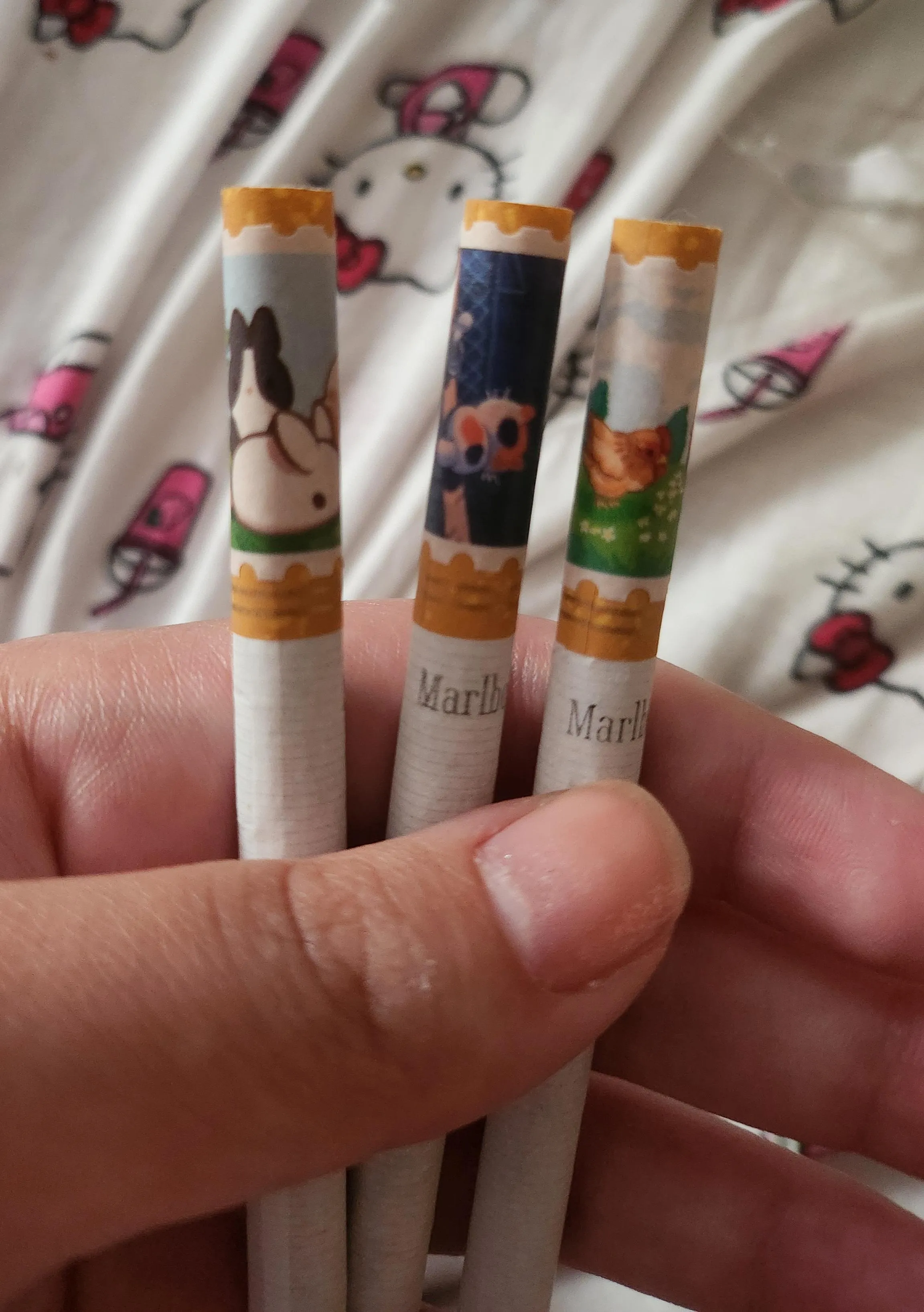 Put some decorative tape on my cigarettes.