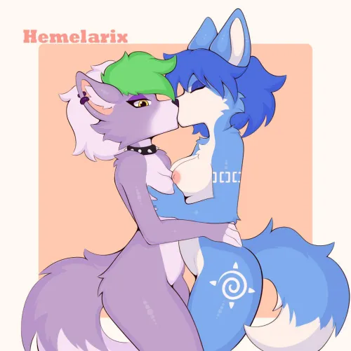 Roxy and Krystal Kiss (hemelarix)