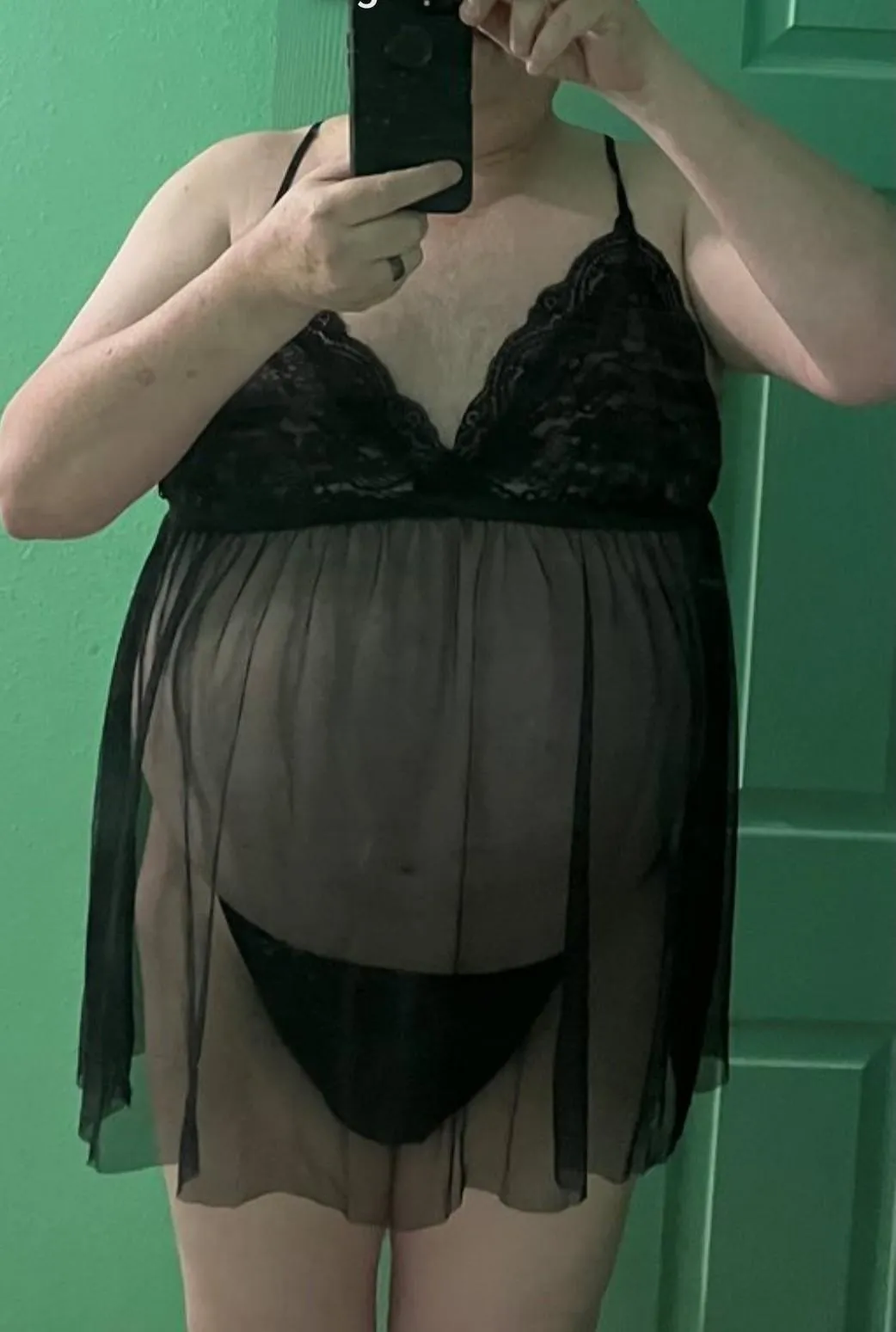 Thick body...sheer nightie