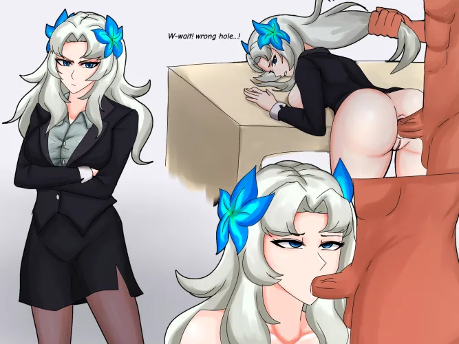 Odette Butterfly Goddess as an office girl (by yours truly)