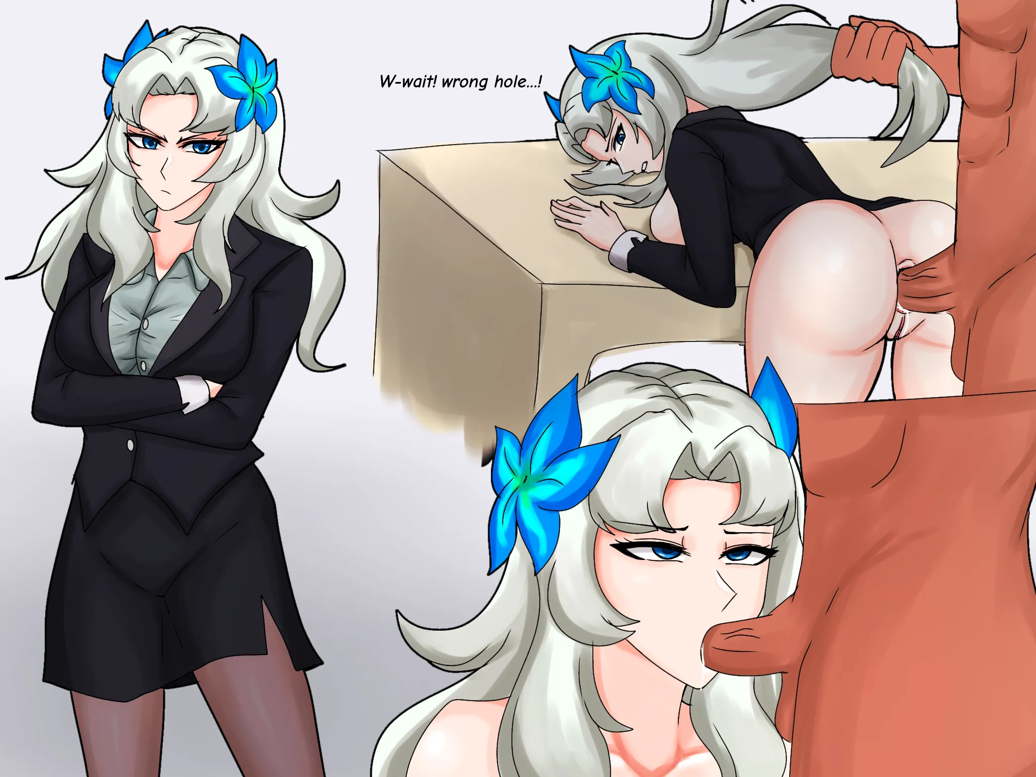 Odette Butterfly Goddess as an office girl (by yours truly)