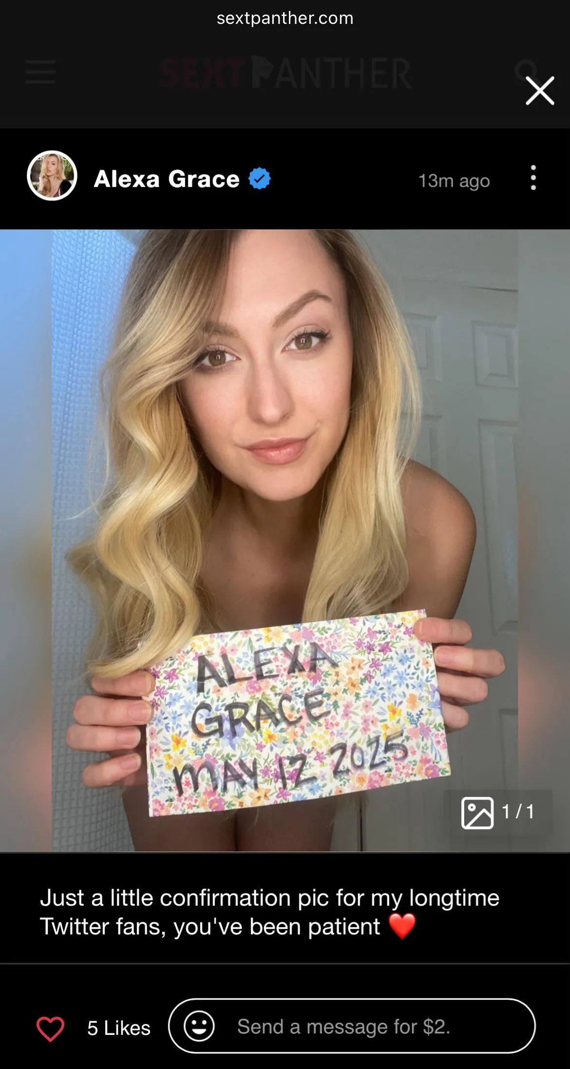 Alexa just posted this