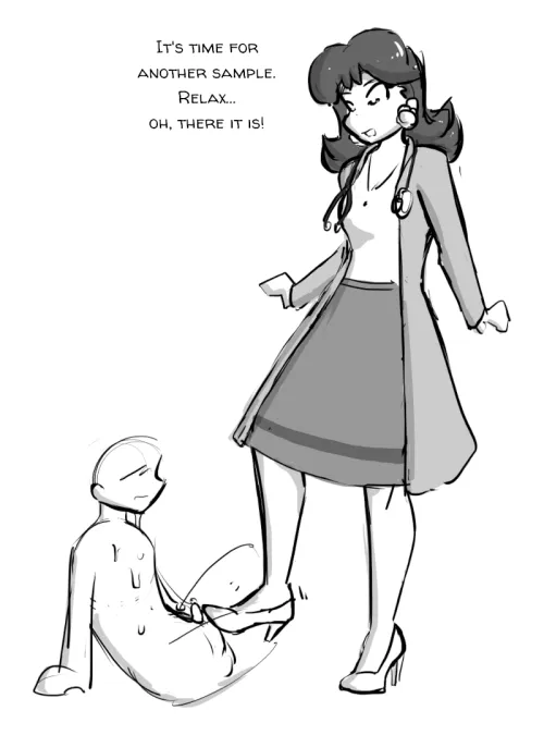 But Doctor, I come here every week! - You should cum every day, silly.