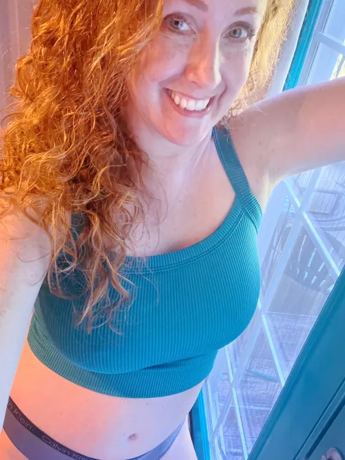 Crop top showing my belly