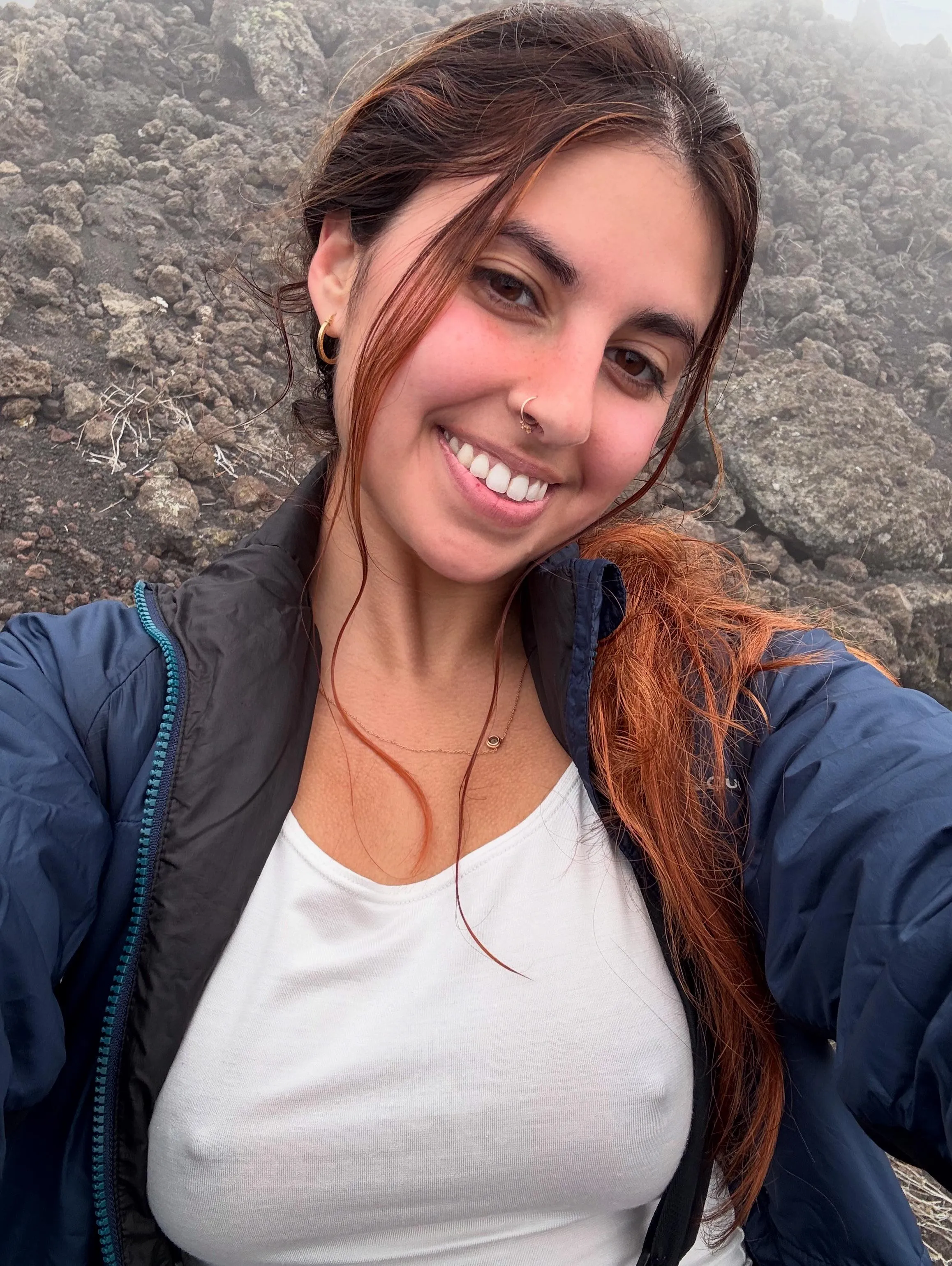 Post-hike nipples on Mt. Etna :)