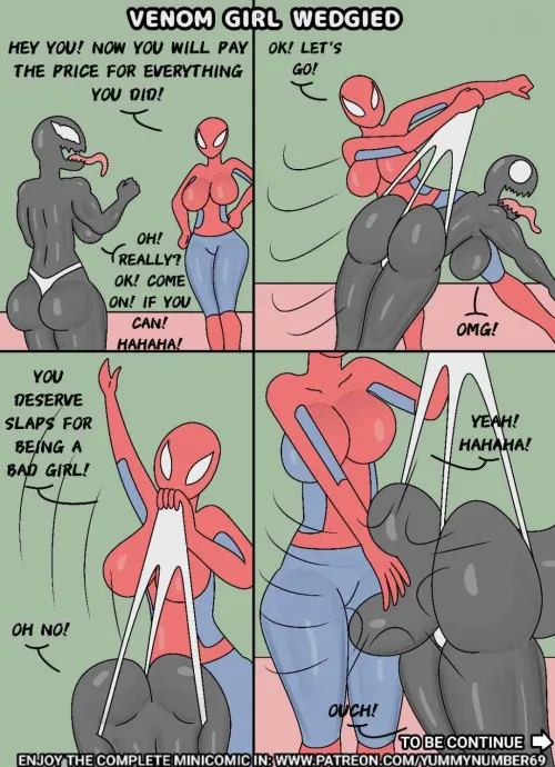 VENOM GIRL WEDGIED