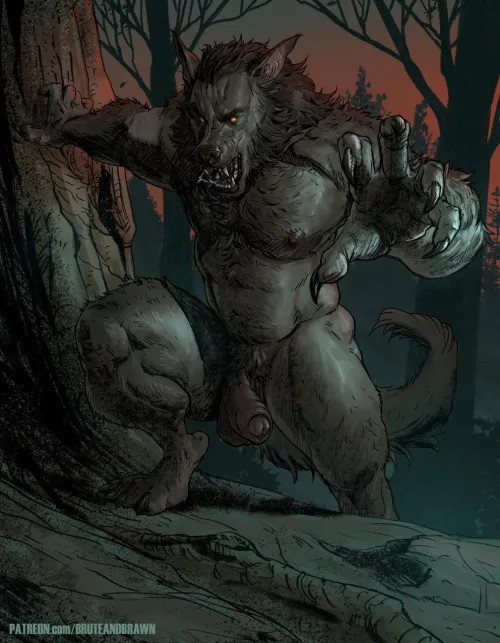 Werewolf hot (artista: bruteandbrawn)