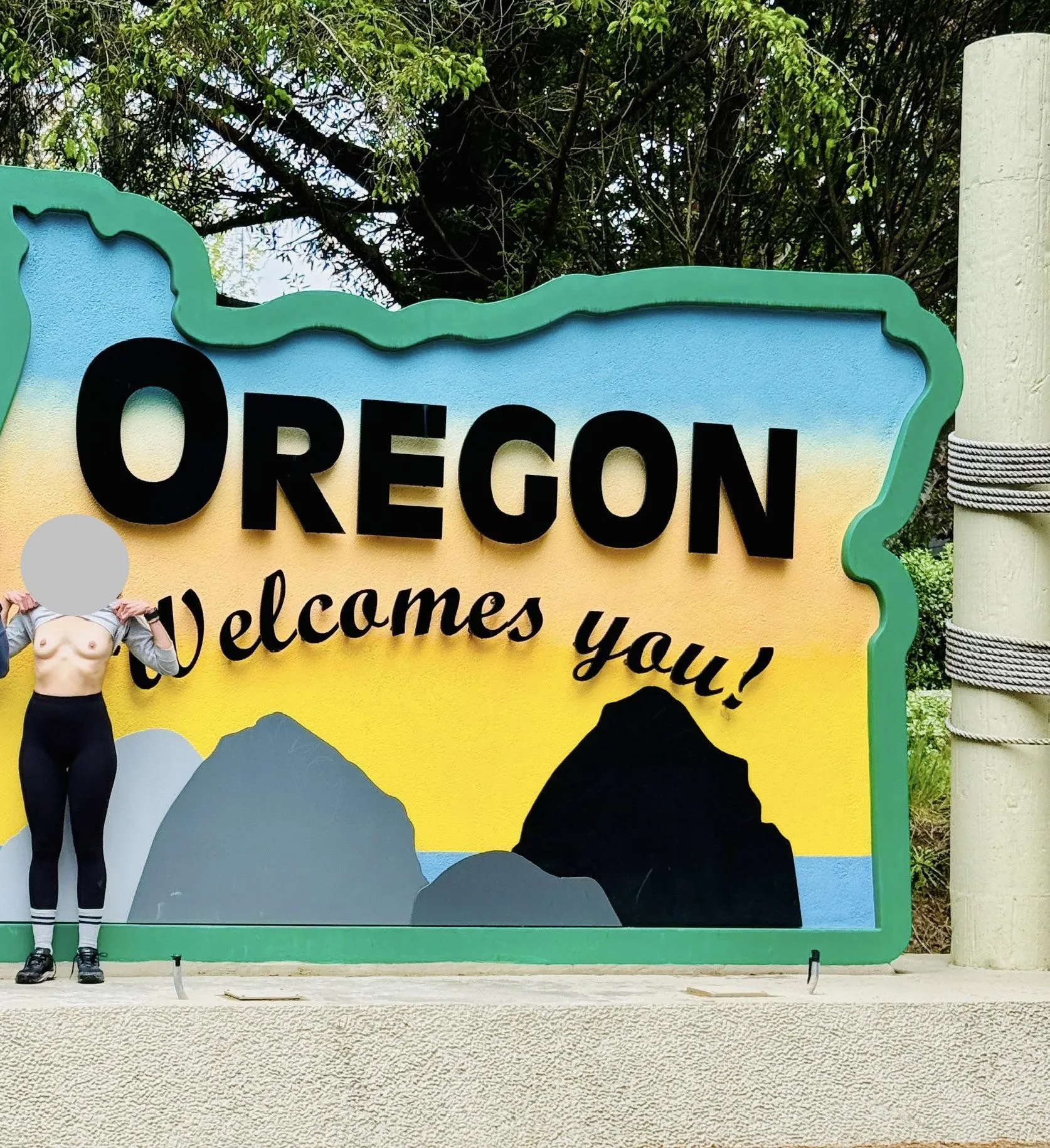 (F)lashing at a state sign