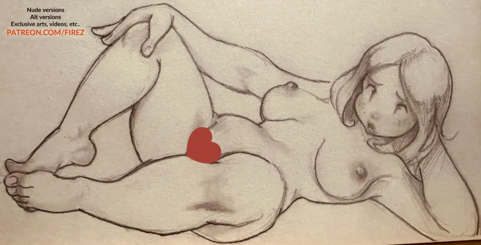 Chubby girl traditional sketch by me. More in the replies