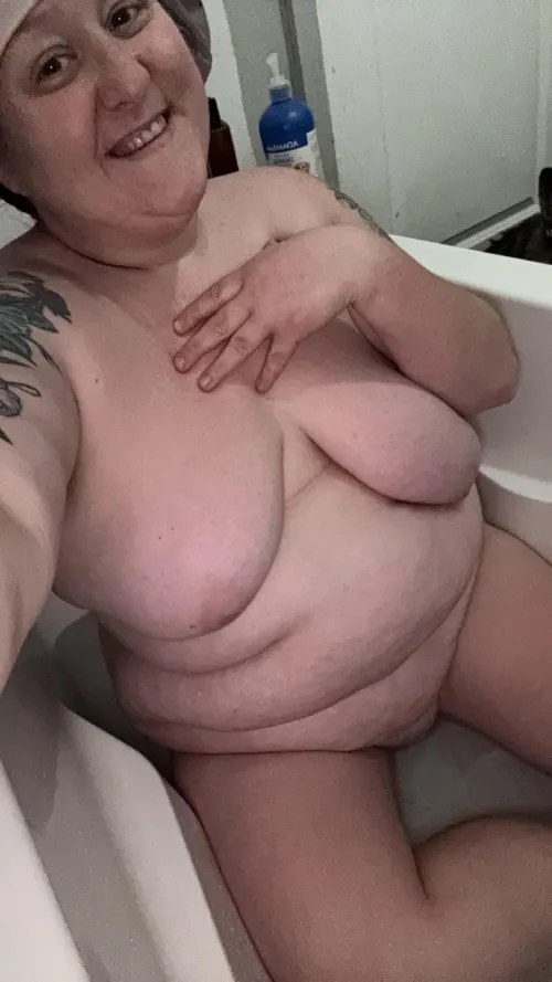 Enjoying a hot bath :)