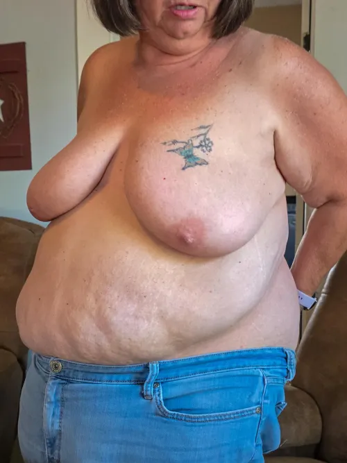 hanging around the house.