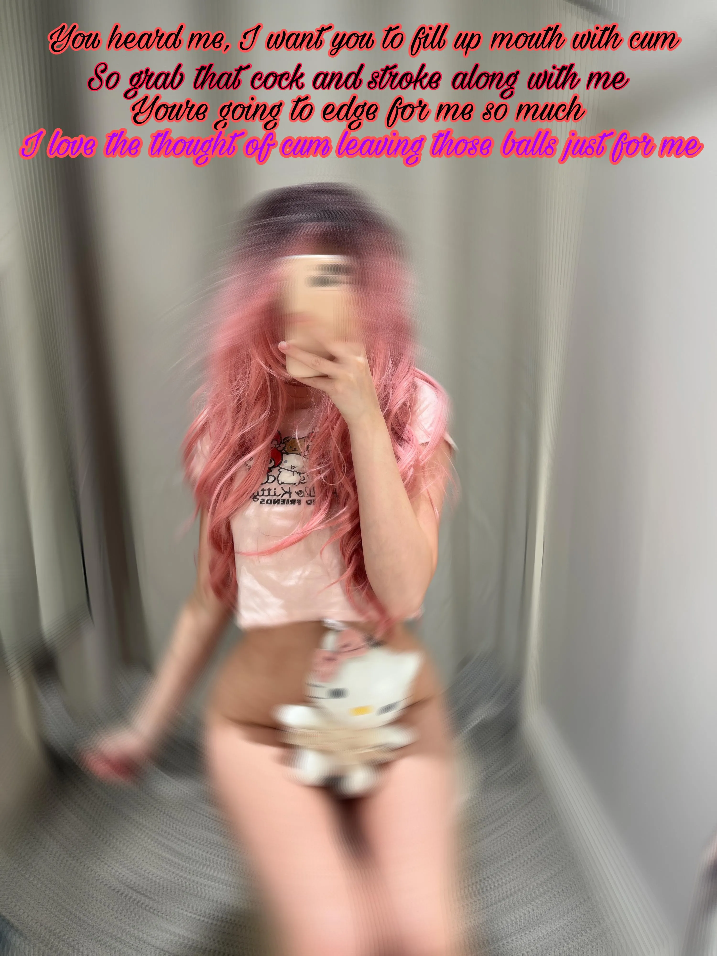 I hypnotize you and you wait for me to make you cum