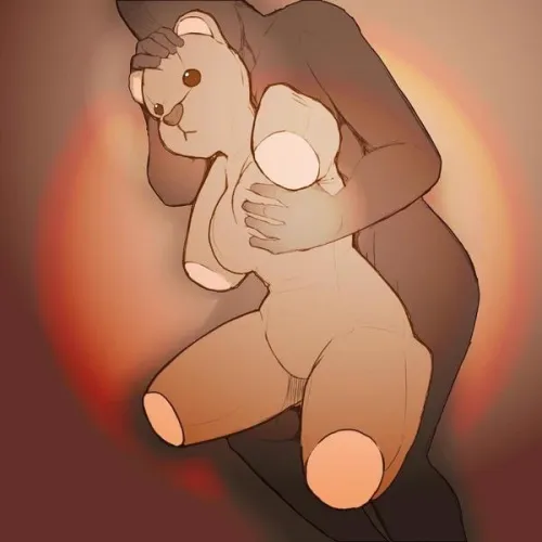 (M4F) I notice my stuffed teddy squirming around on the couch, she must be getting horny.