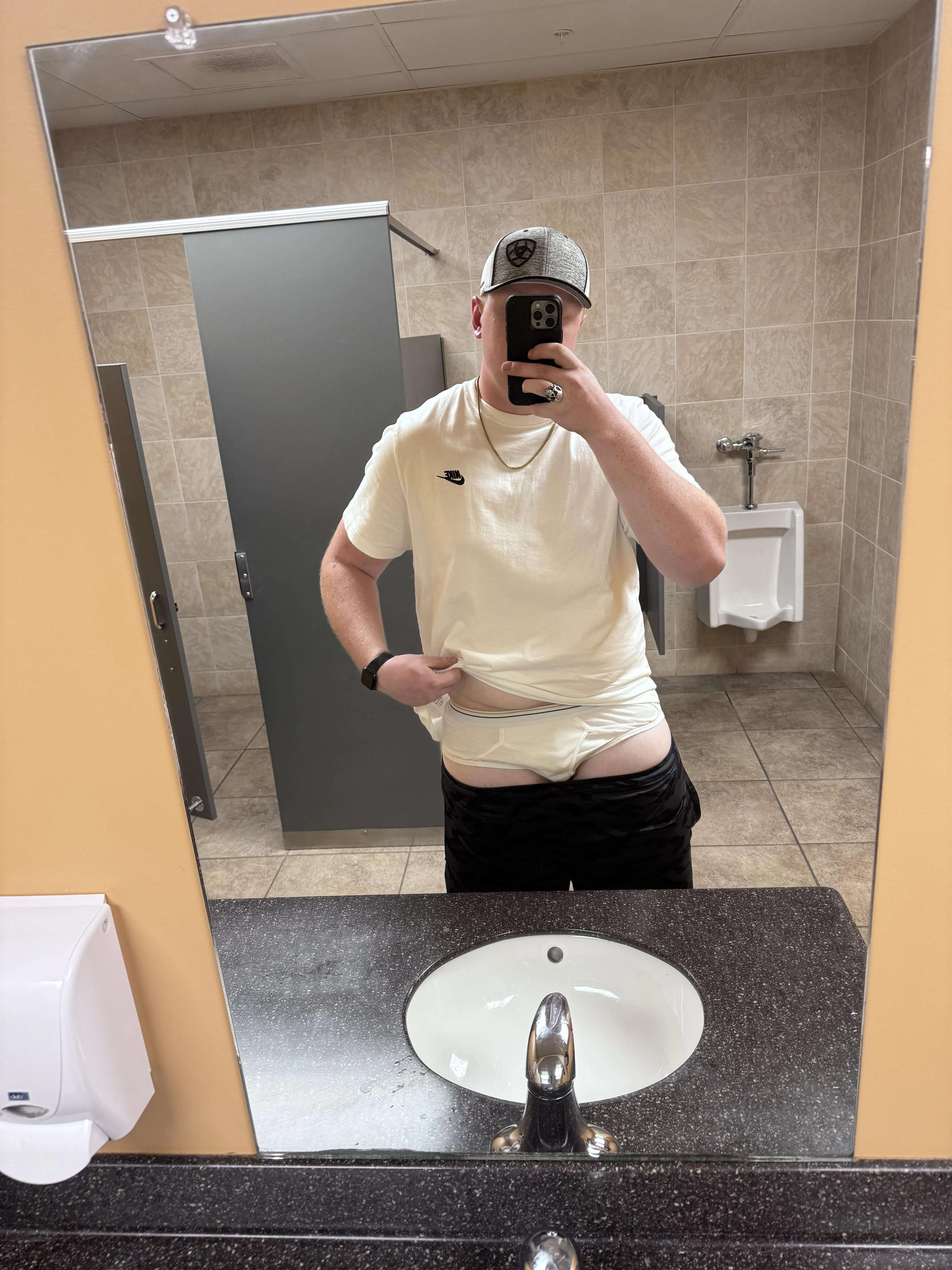 Risky pic in the school bathroom