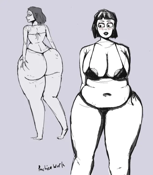 sketching some chubby girls tn (by me)