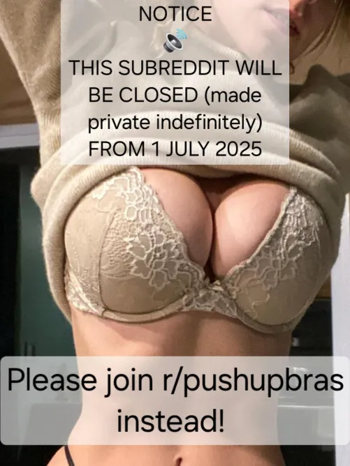 NOTE: This sub will be made inactive indefinitely from July 1st 2025. Please migrate to our sister subreddit r/Pushupbras instead