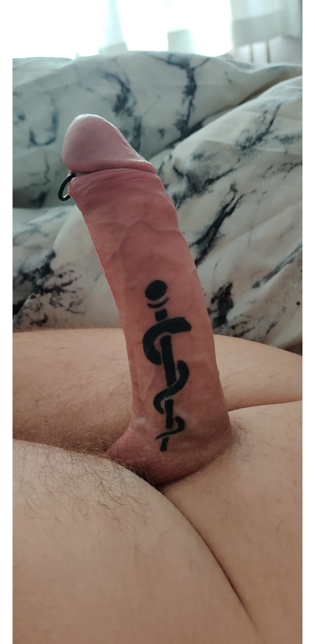 The snake on my snake, the rod on my rod.