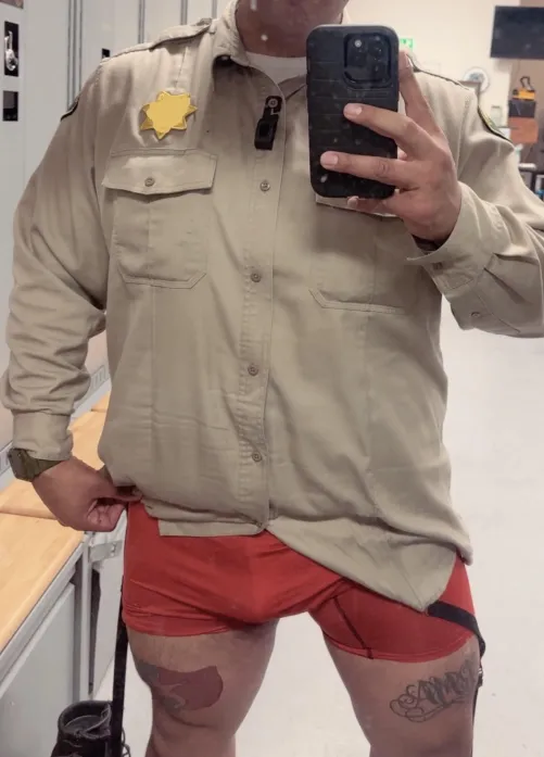 (35) post shift, it was a warm day