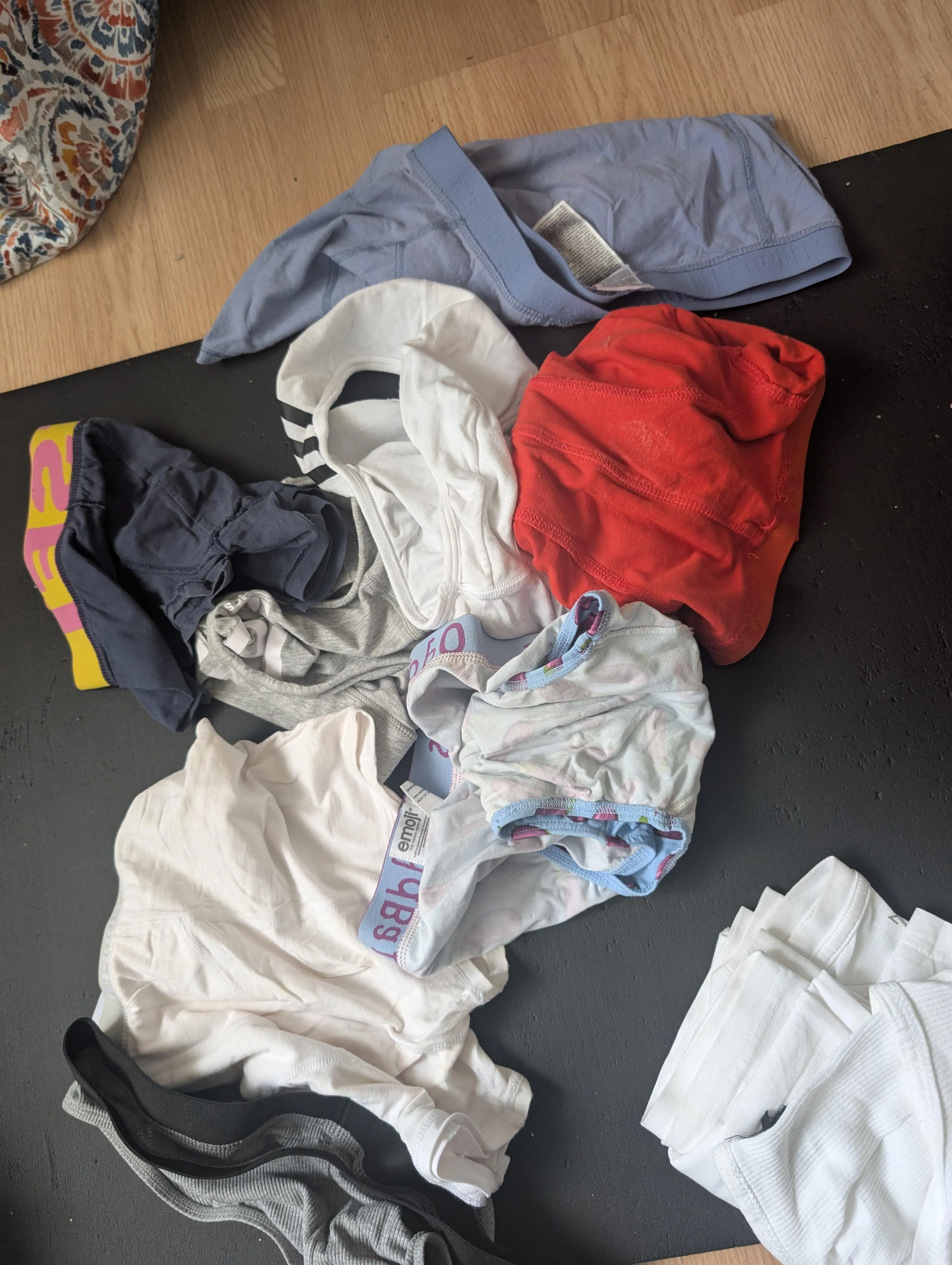 All my stinky sweaty undies from a very hot week in Spain.