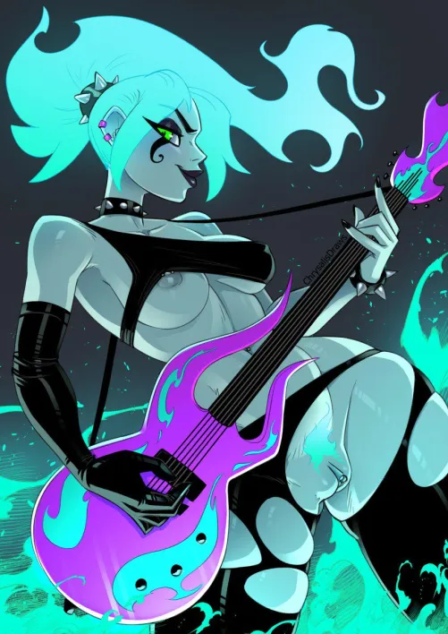 [Chrysalisdraws] (Danny Phantom) Ember McClain Reveals Herself To Danny. All characters are adults