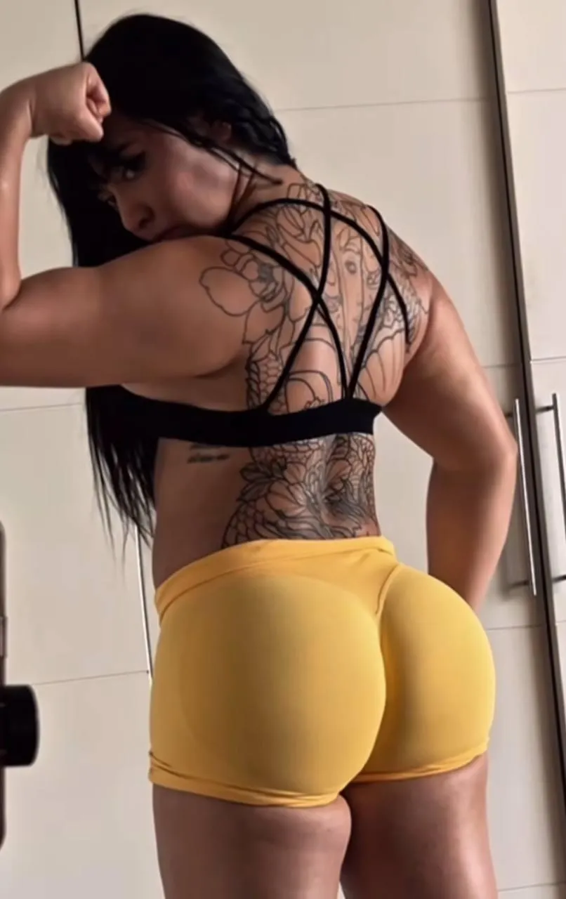 Fit chick with thick tricks.