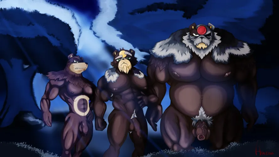 Hunting mons at night (artist is me)