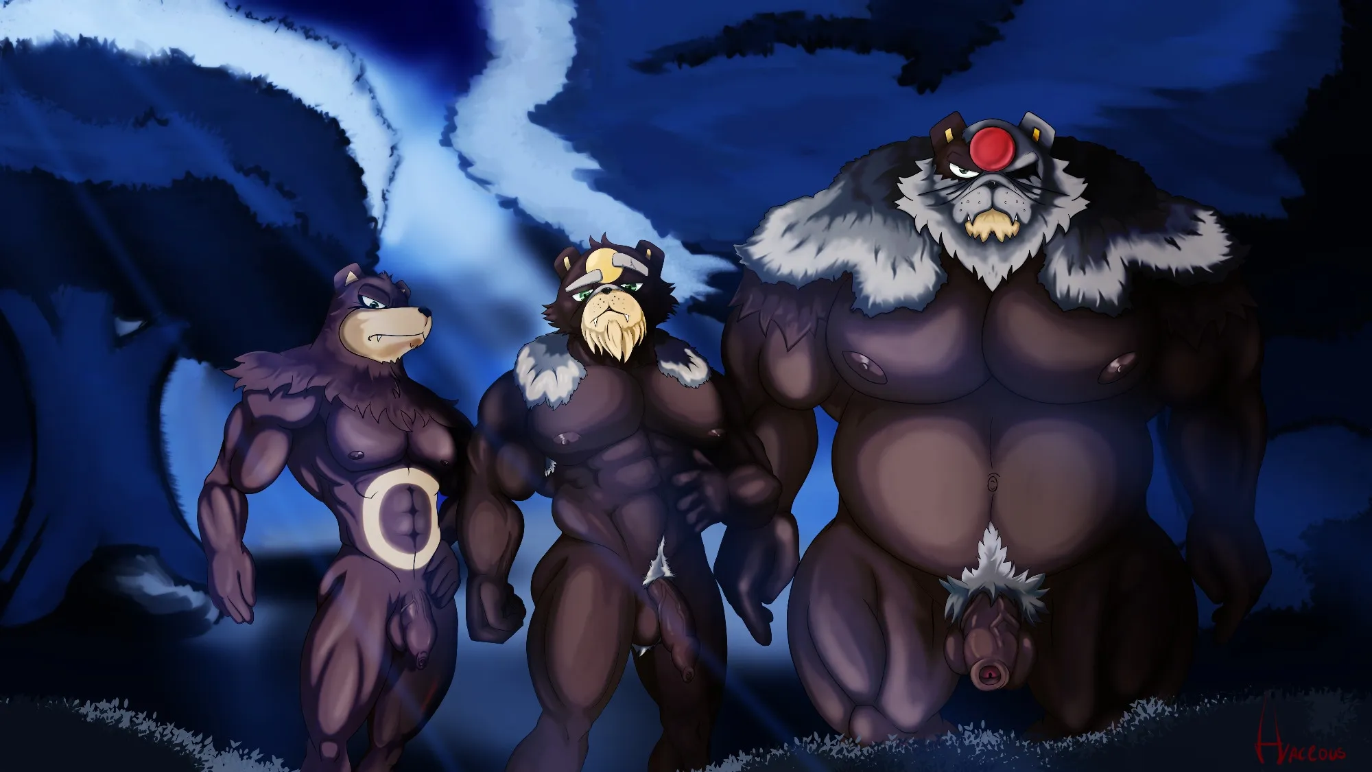 Hunting mons at night (artist is me)