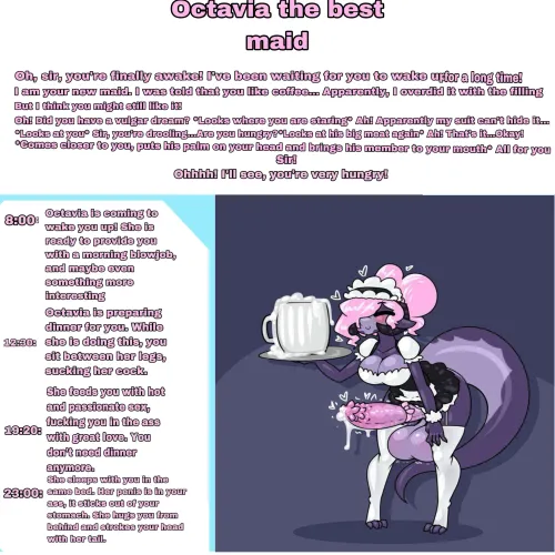 I made another caption.Caption with the best maid Octavia