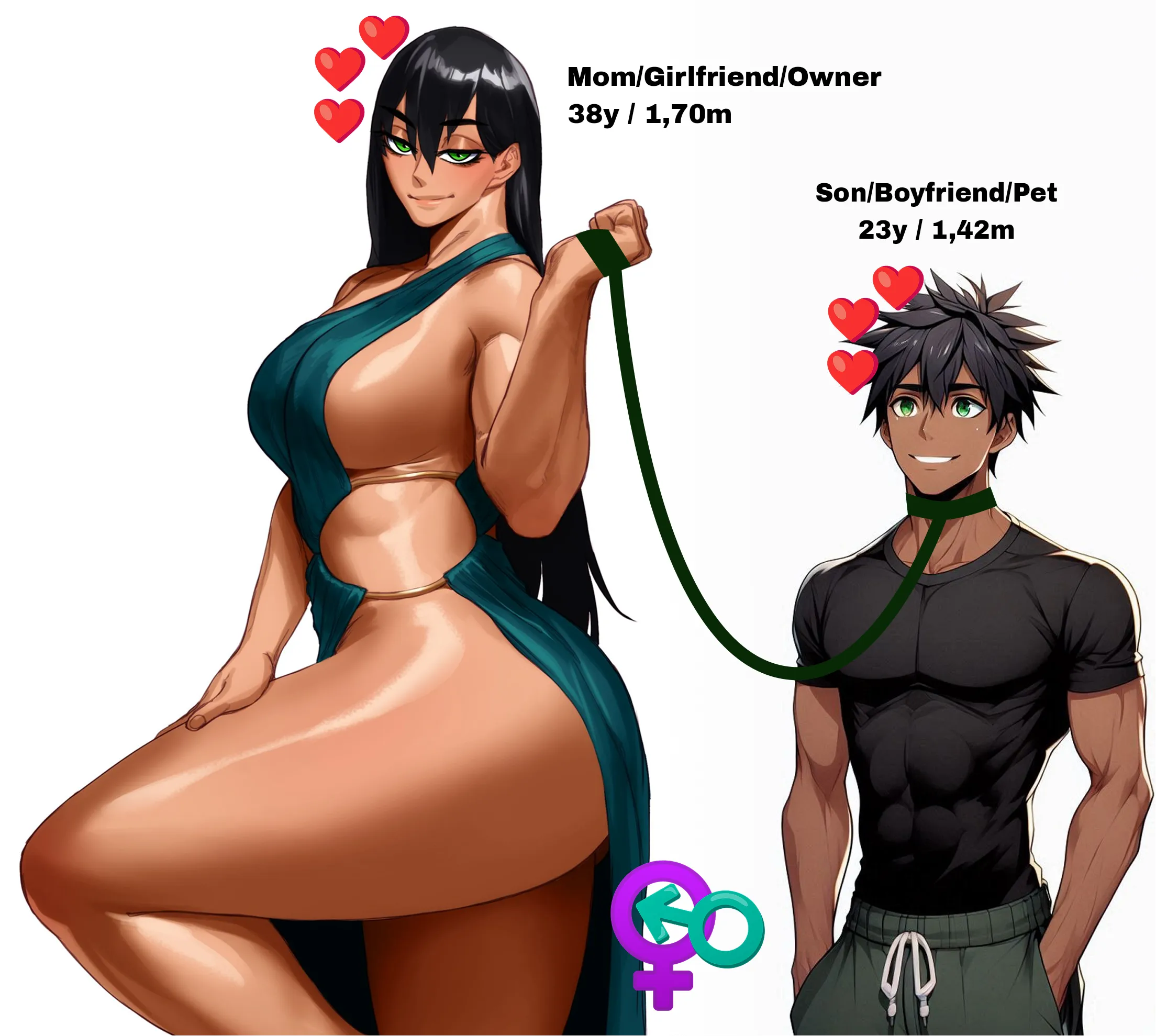 Incestuous relationship with his taller and stronger dominant mommy