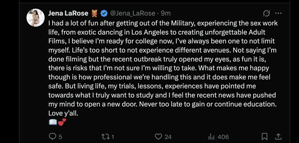 Jena LaRose Update 