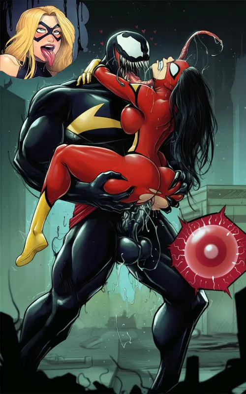 Ms. Marvel (Carol Danvers) and her Other impregnate Spider-Woman (Anonymous) [Marvel]