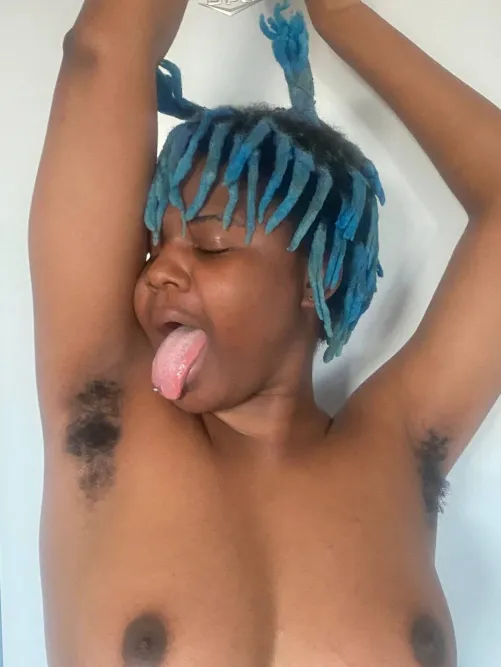 A hairy girl here for your pleasure