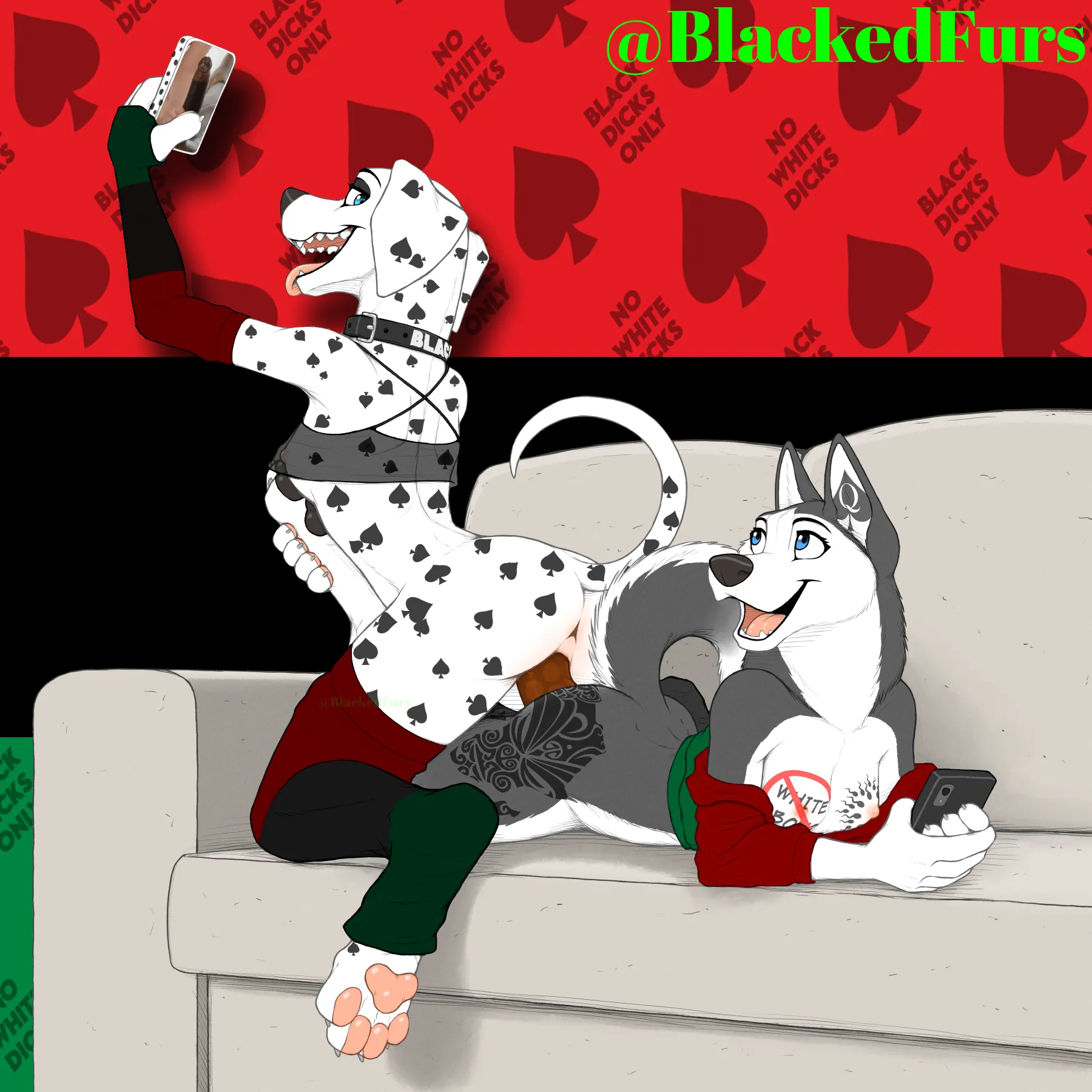 After the BNWO took place, the new laws mandated that every girl MUST have sex with atleast one black guy per week. That's when these two lesbians realized that BBC is so much better than silicone. The one on the left got so addicted, she got every polk