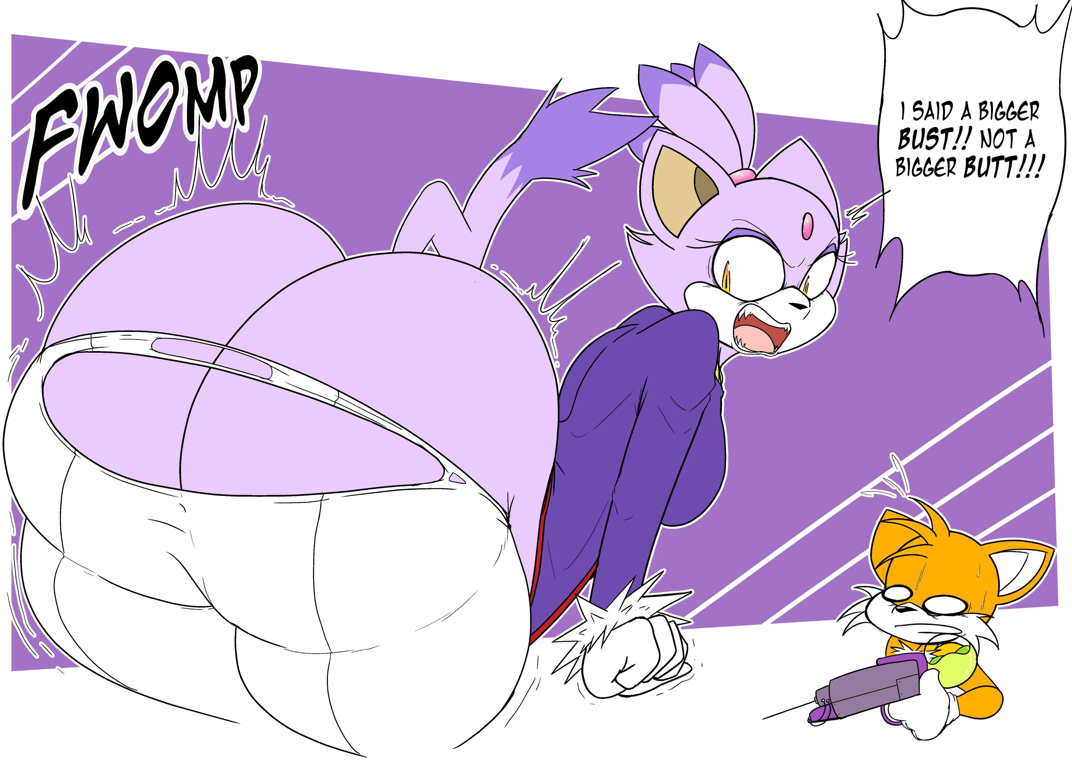 Blaze the cat Expands her Butt
